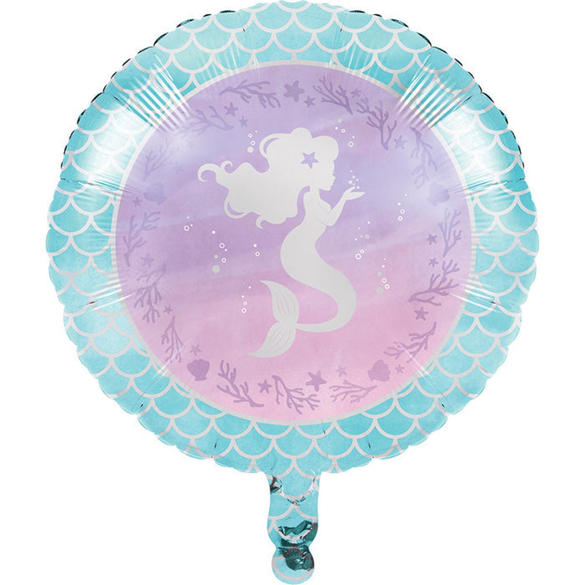 10/Case Bulk Iridescent Mermaid Party Mylar Balloons - Default Title