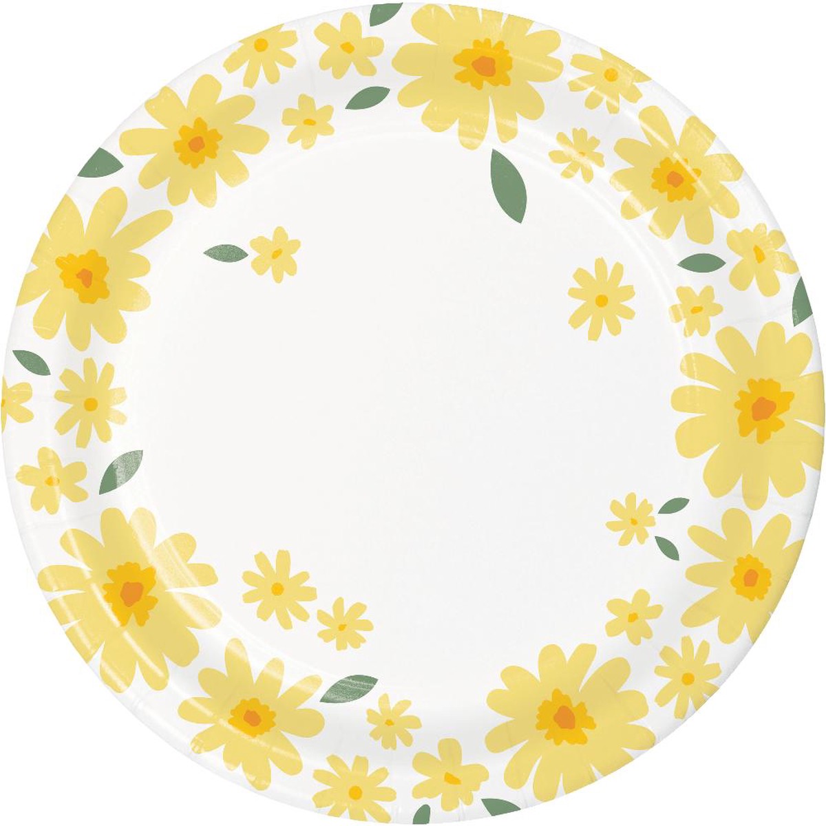 96/Case Bulk Sweet Daisy Paper Dessert Plate - Default Title