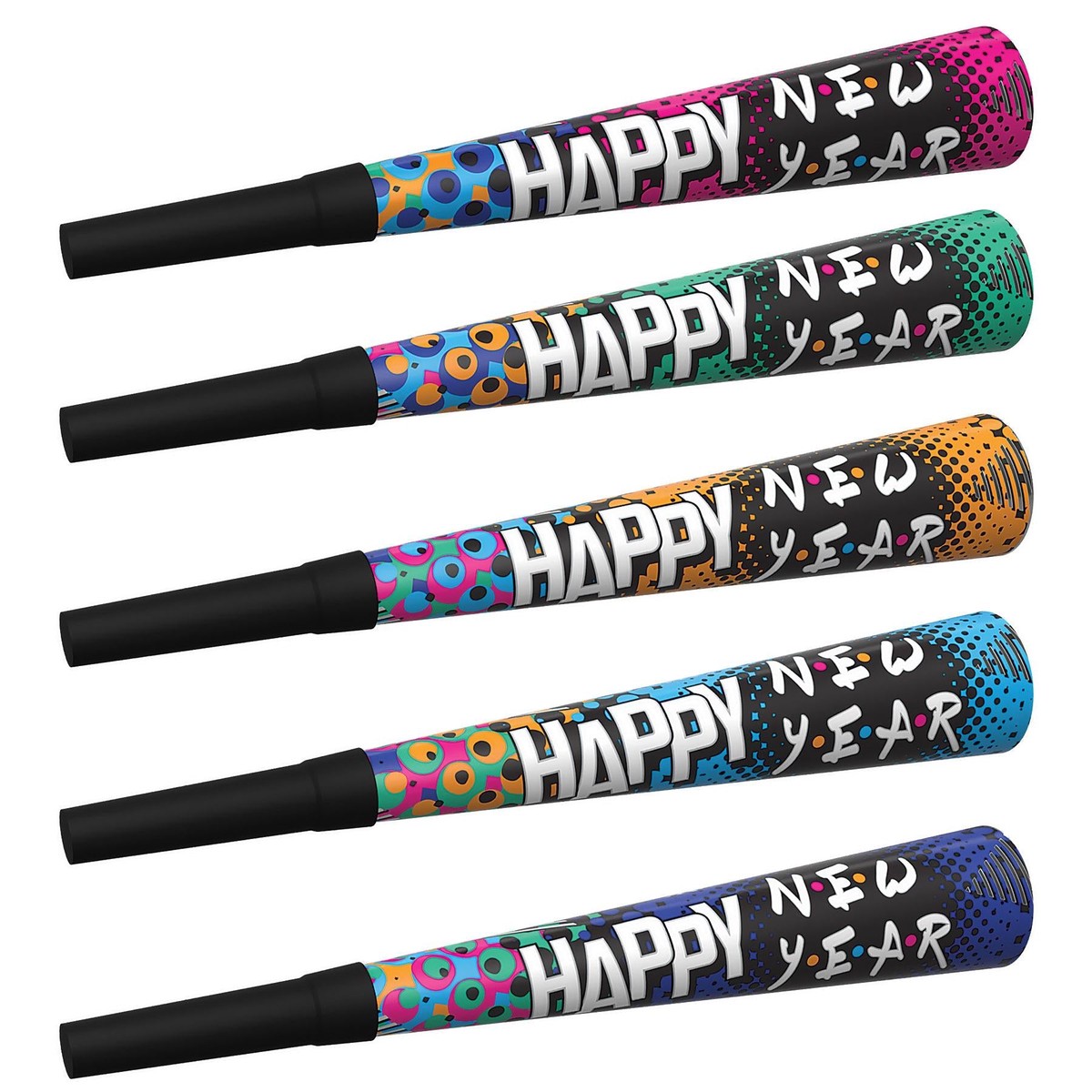 100 Pack Bulk 90's Happy New Year Horns - Default Title