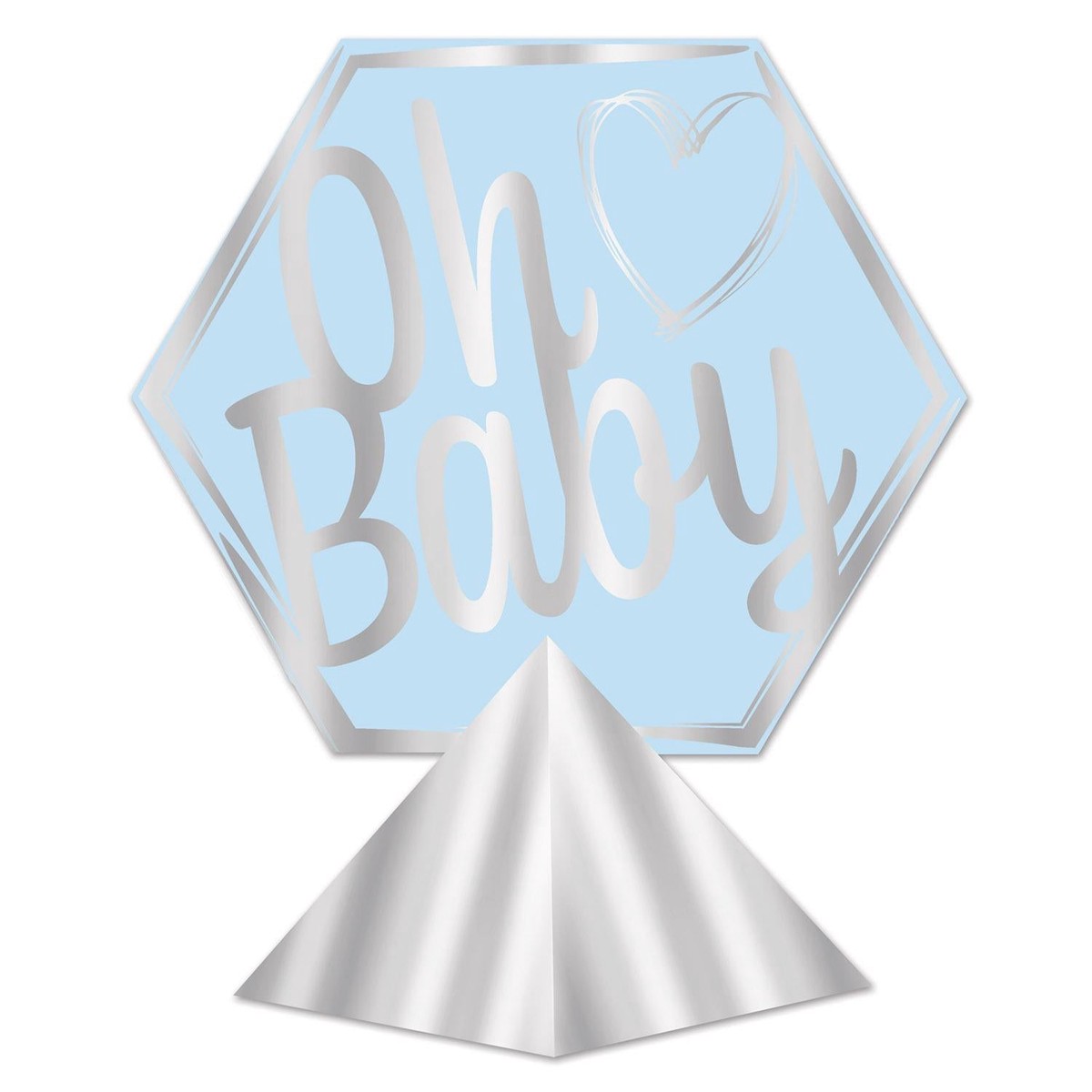 12 Pack Bulk 3-D Foil Oh Baby Centerpiece - Boy - Default Title