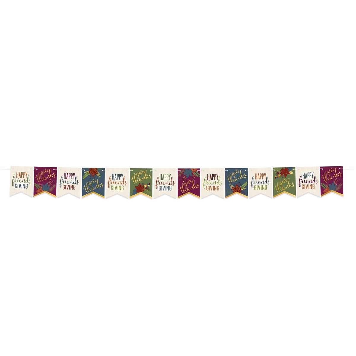 12 Pack Bulk Foil Happy Friendsgiving Streamer - Default Title