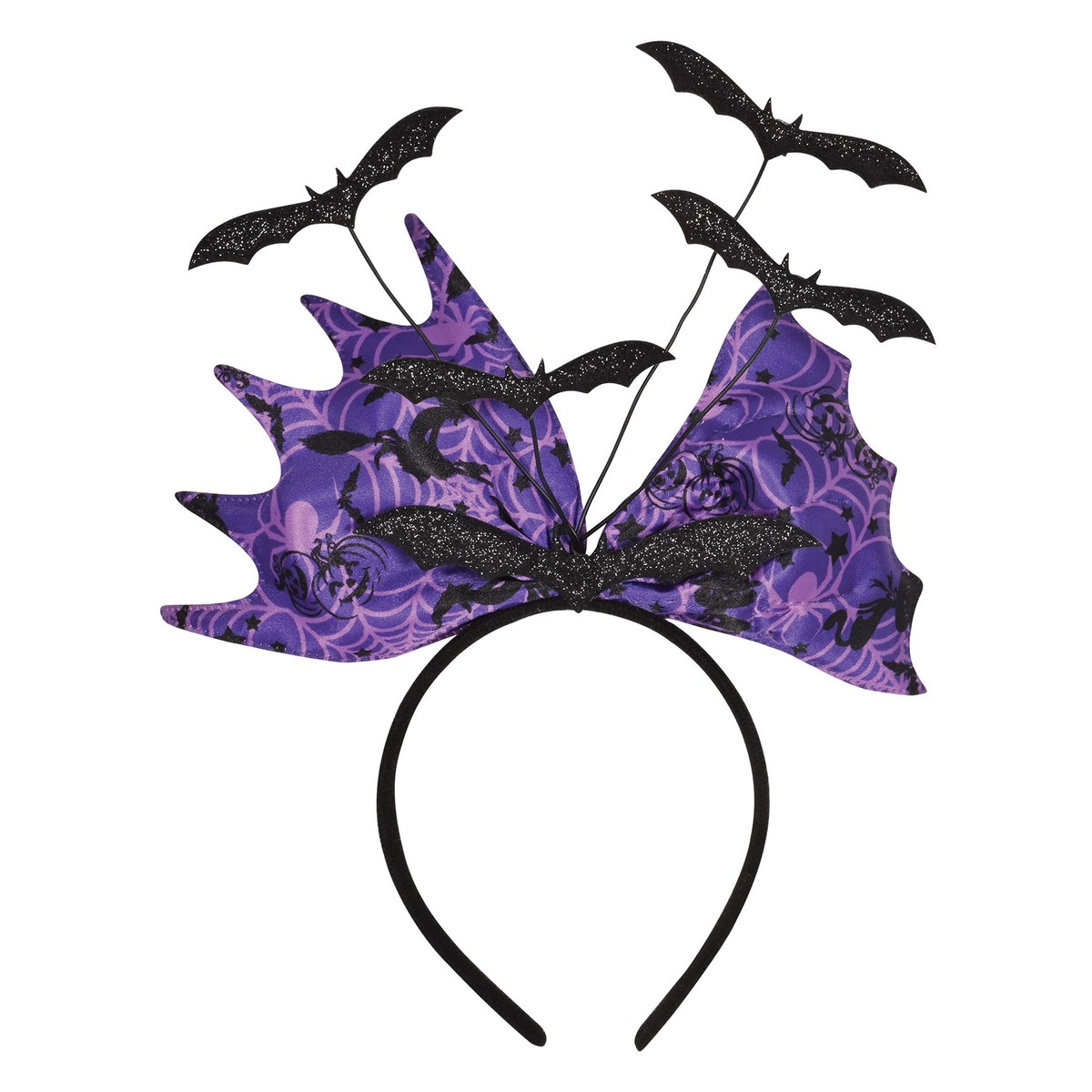 12 Pack Bulk Glittered Bat Headband - Default Title
