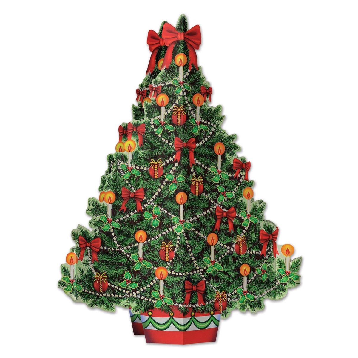 12 Pack Bulk 3-D Christmas Tree Centerpiece - Default Title