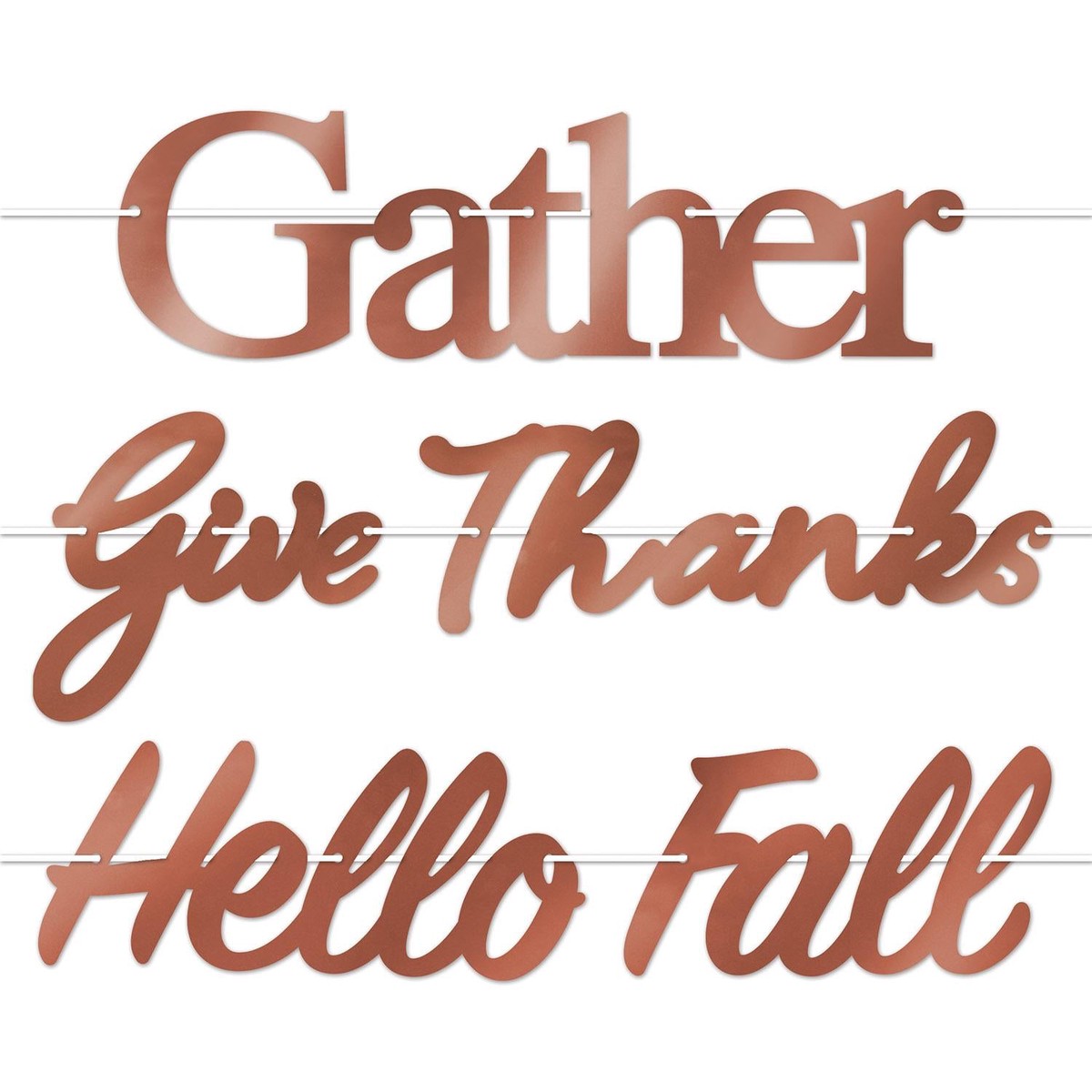 12 Pack Bulk Foil Fall Thanksgiving Streamer Set - Default Title
