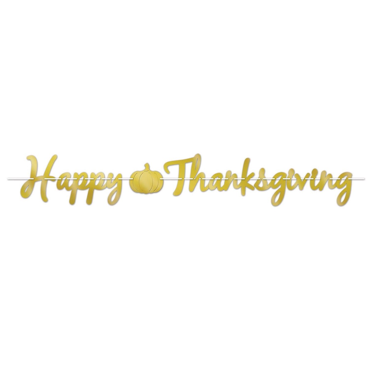 12 Pack Bulk Foil Happy Thanksgiving Streamer - Default Title
