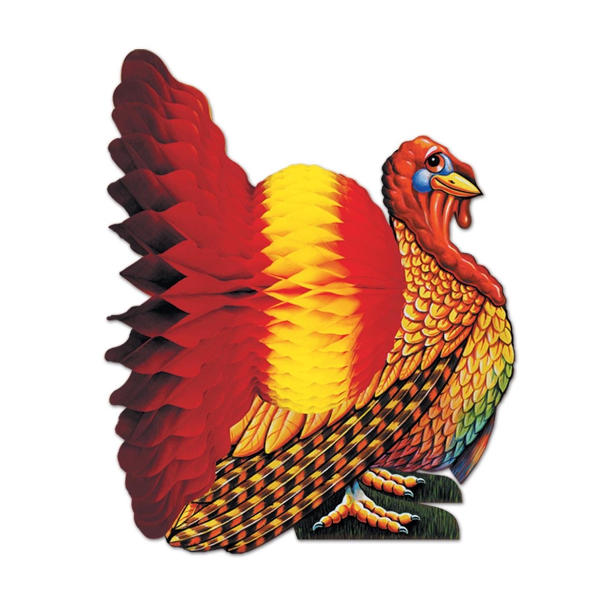 12 Pack Bulk 9 Inch-Thanksgiving Tissue Turkey Centerpiece - Default Title