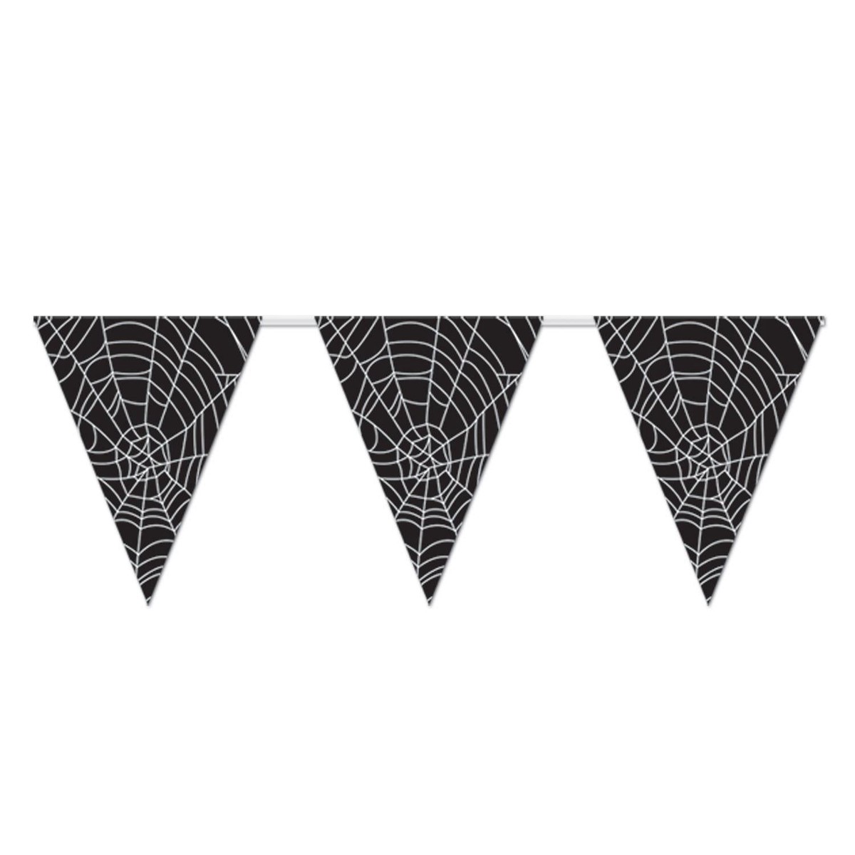 12 Pack Beistle Halloween Spider Web Pennant Banner - Default Title