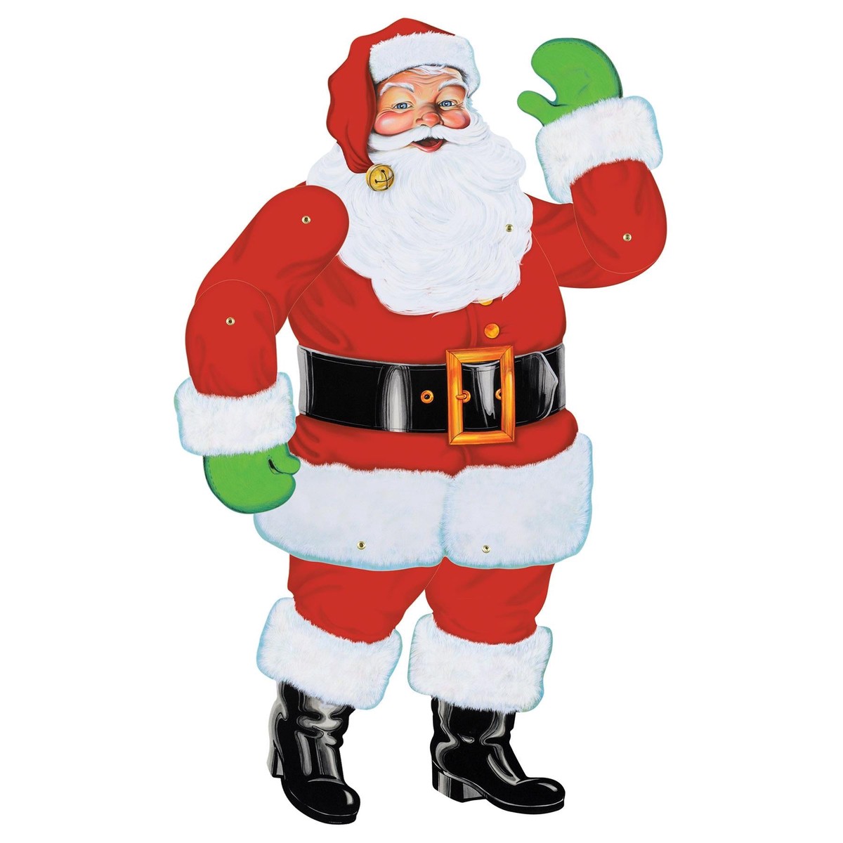 12 Pack Bulk 29 Inch Tall Jointed Santa Christmas Decoration - Default Title