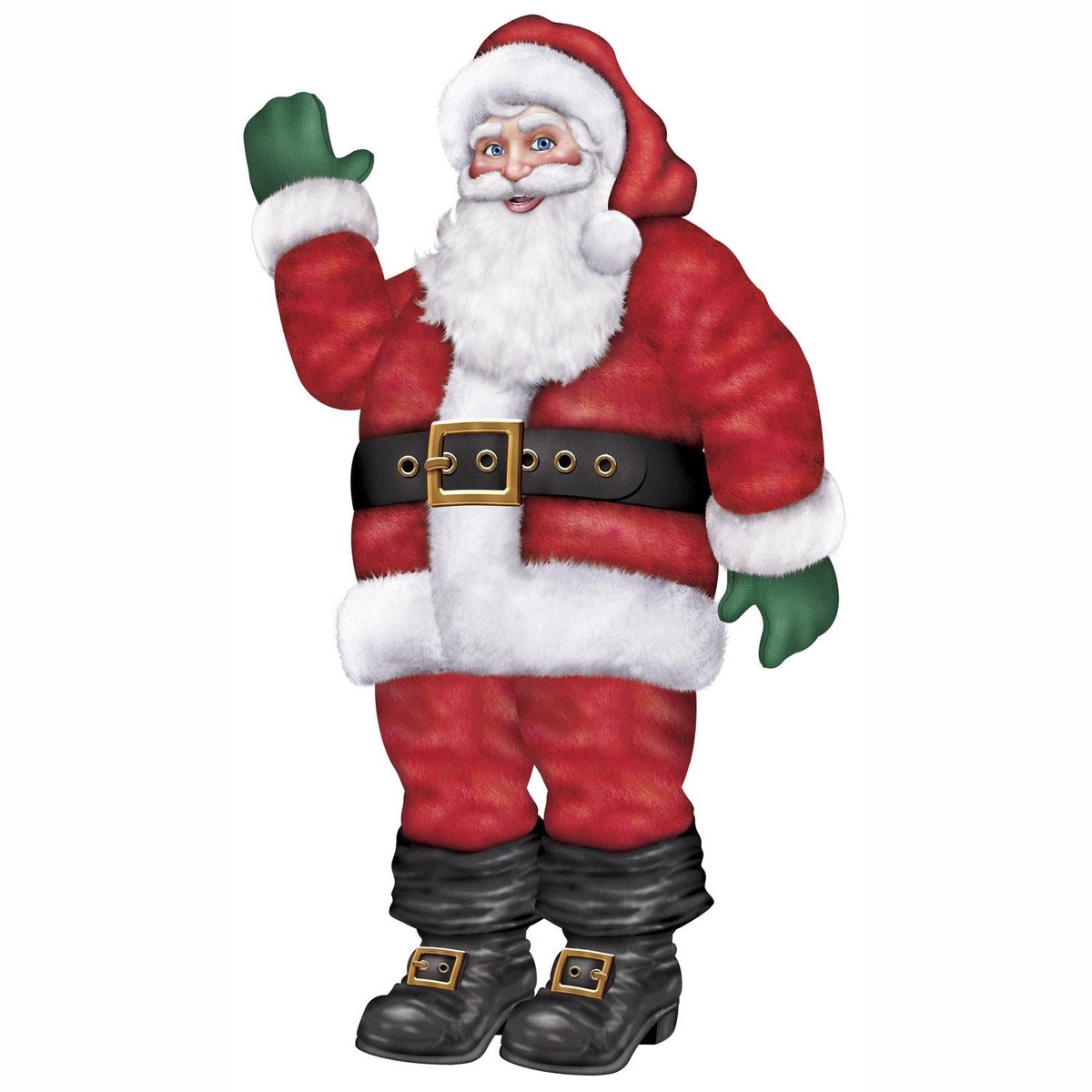 12 Pack Bulk 66 Inch Tall Jointed Santa Christmas Decoration - Default Title