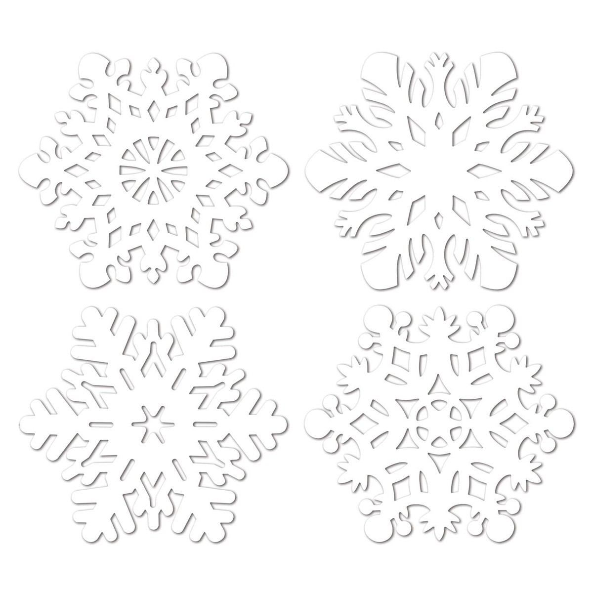 24 Pack Bulk Christmas Die-Cut Snowflakes Decoration - Default Title