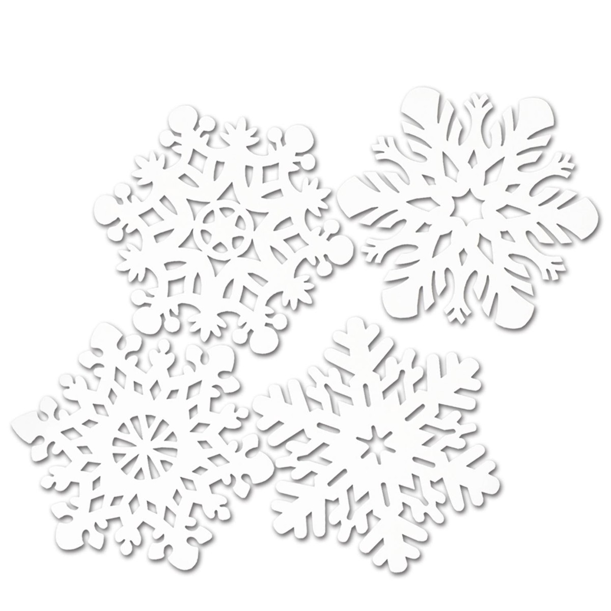 48 Pack Bulk Christmas Packaged Snowflake Cutouts - Default Title