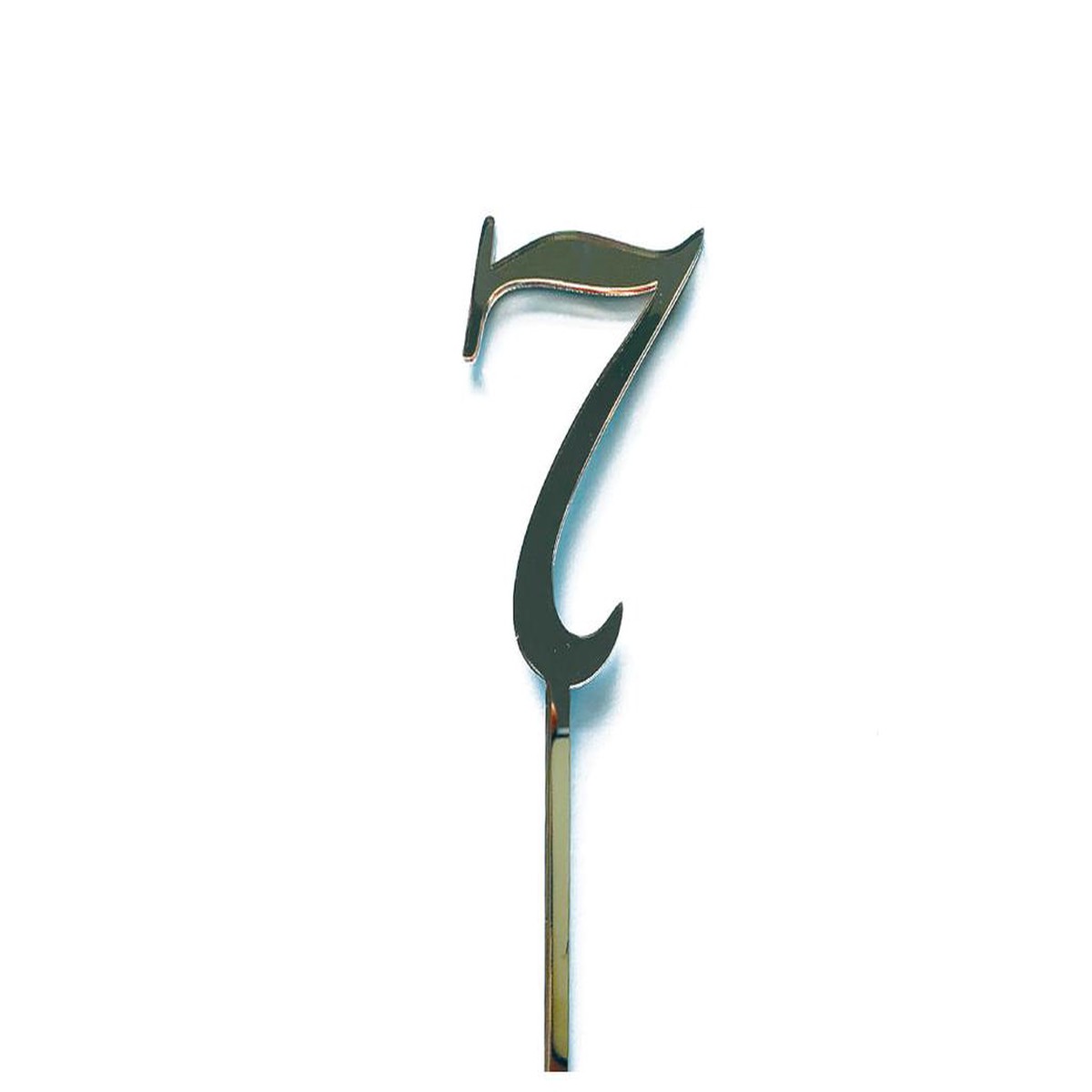 Acrylic Number 7 Cake Topper - Silver - Default Title